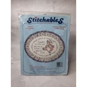 1989 Dimensions Stitchables Counted Cross Stitch Kit A Daughter Is A Friend